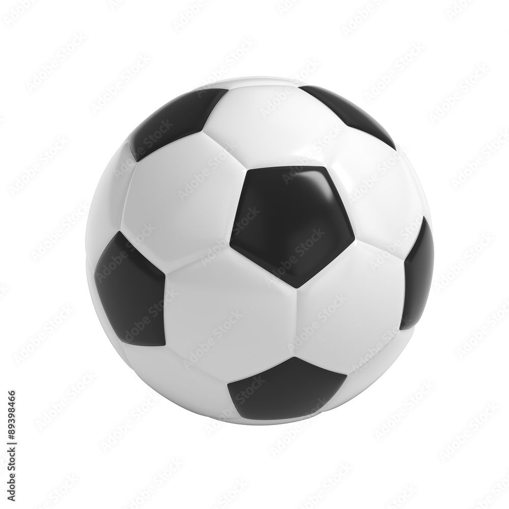 Football - Soccer ball HQ 3D render isolated with clipping path on white Football - Soccer ball HQ 3D render isolated with clipping path on white