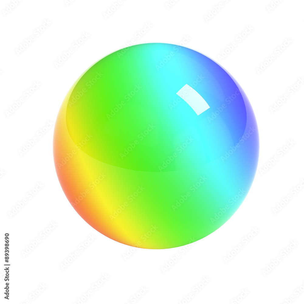 Rainbow ball isolated with clipping path Rainbow ball isolated with clipping path
