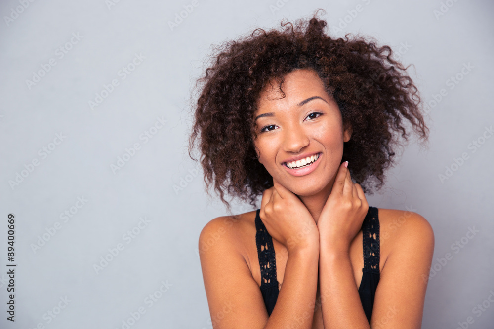 Portrait of a cheerful afro american woman Portrait of a cheerful afro american woman