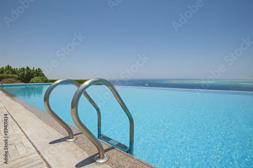 Swimming pool at a luxury tropical villa © Paul Vinten