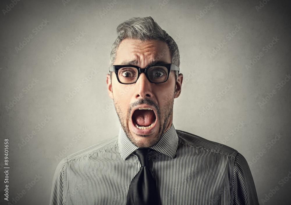 Shocked spellbound businessman Shocked spellbound businessman