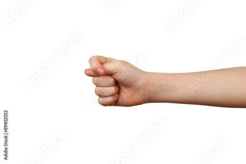 Wallpaper Mural Child hand on white background Torontodigital.ca