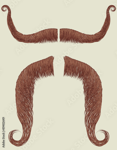 Mustaches set for man.