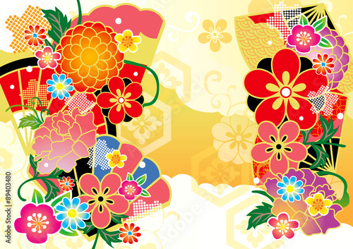 扇花_華やか_黄色