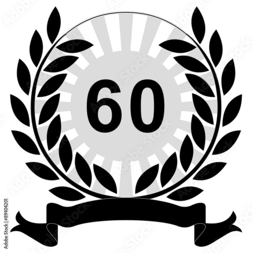 Laurels 60 on white background
