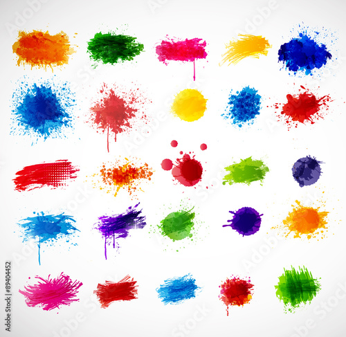 Big collection of Bright grunge splashes