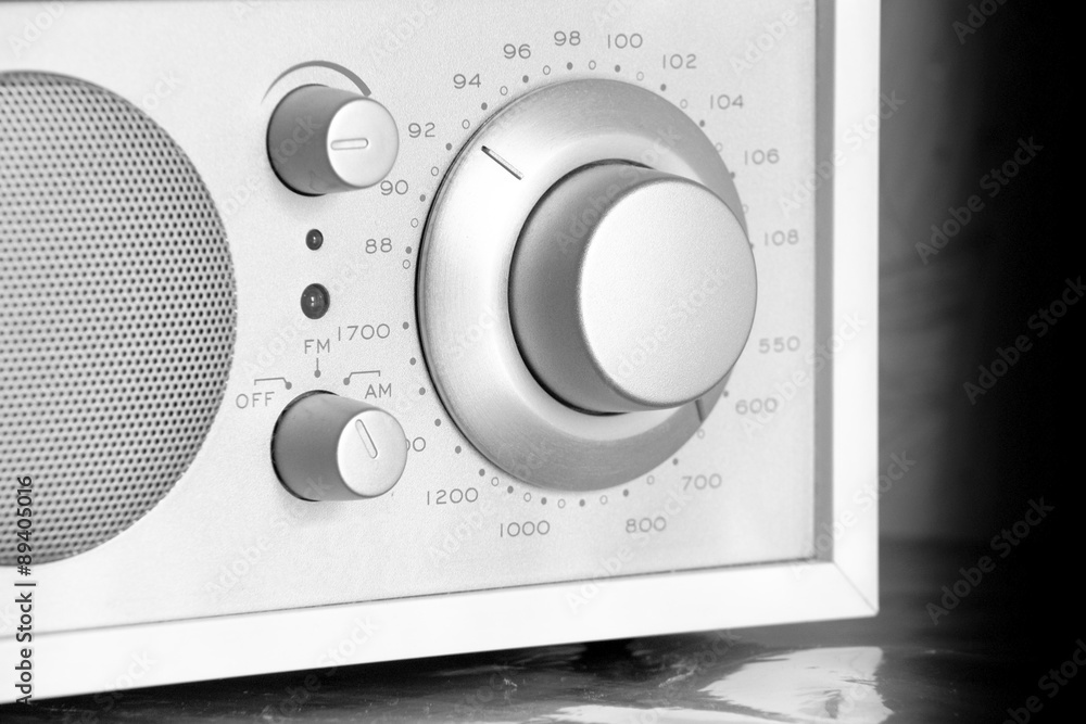 knob to tune in your favorite radio station. knob to tune in your favorite radio station.