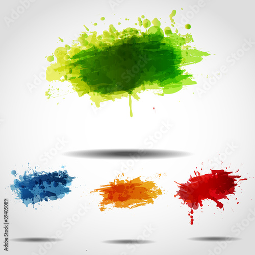 Set of bright grunge backgrounds.