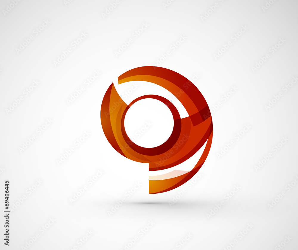 Abstract geometric company logo ring, circle Abstract geometric company logo ring, circle