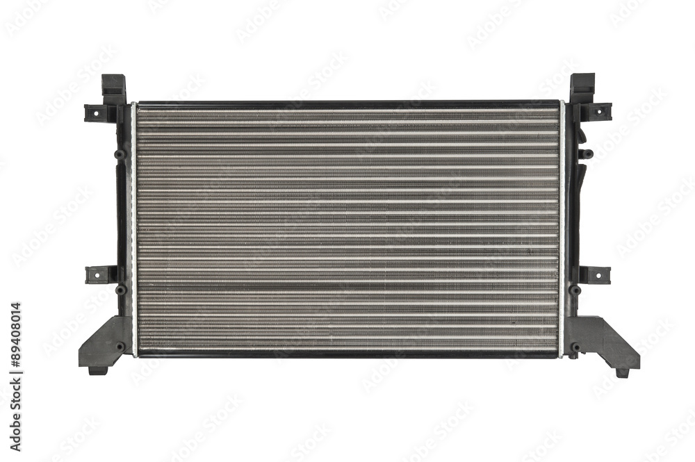 Fototapeta premium Car radiator on a white background