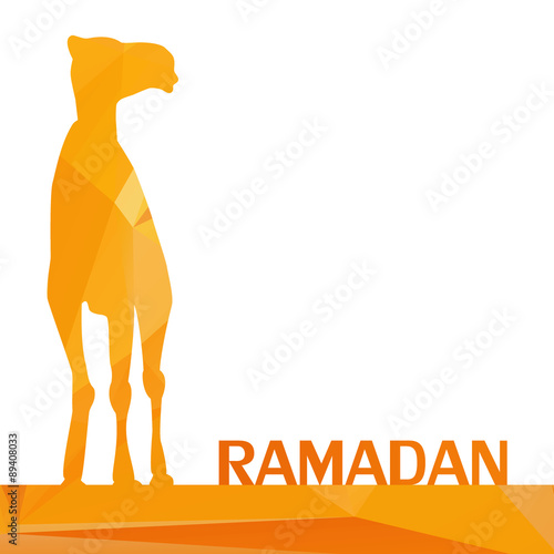 Ramadan greeting with camel