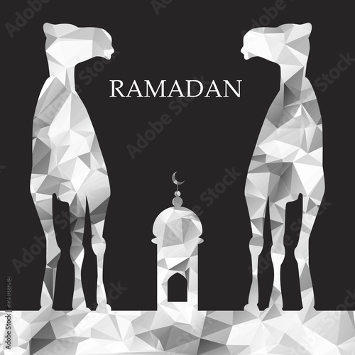 Ramadan greeting with camel