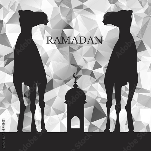 Ramadan greeting with camel