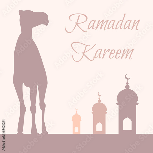 Ramadan greeting with camel