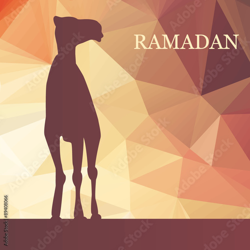 Ramadan greeting with camel