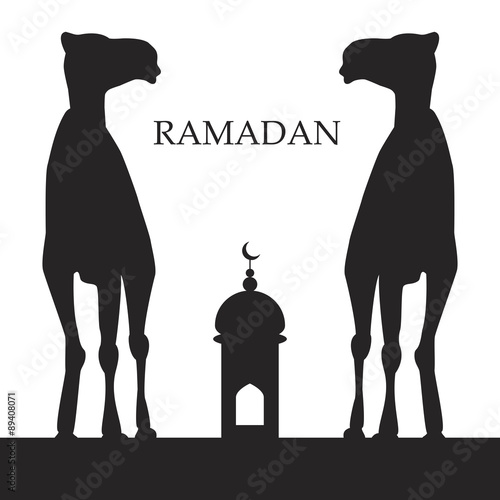 Ramadan greeting with camel