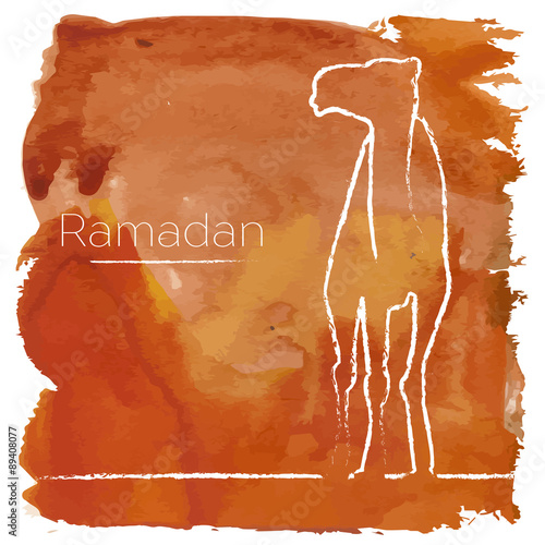 Ramadan greeting with camel