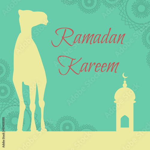 Ramadan greeting with camel
