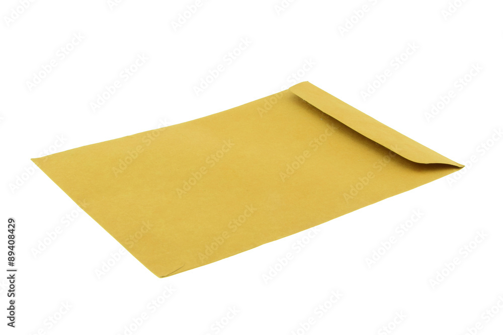 Brown envelope Isolated on white background Brown envelope Isolated on white background
