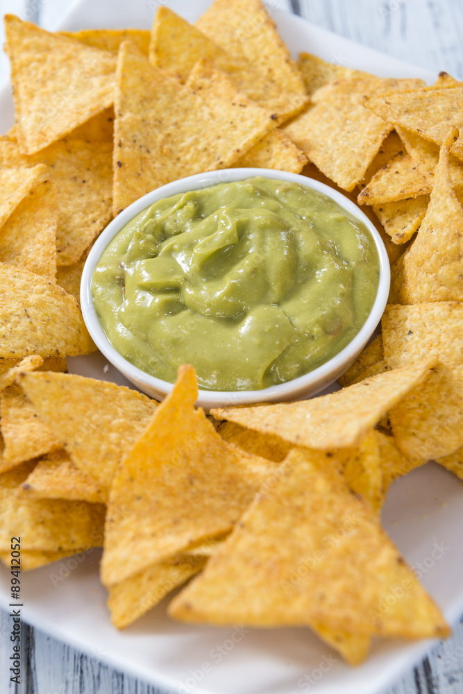 Portion of Nachos (with Guacamole) Portion of Nachos (with Guacamole)