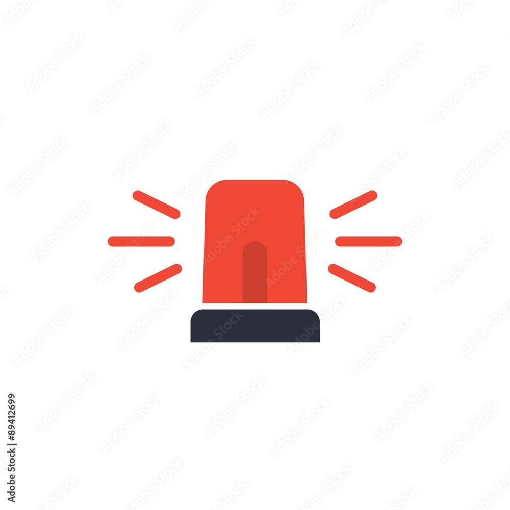 Police or ambulance, emergency siren icon. Police or ambulance, emergency siren icon.