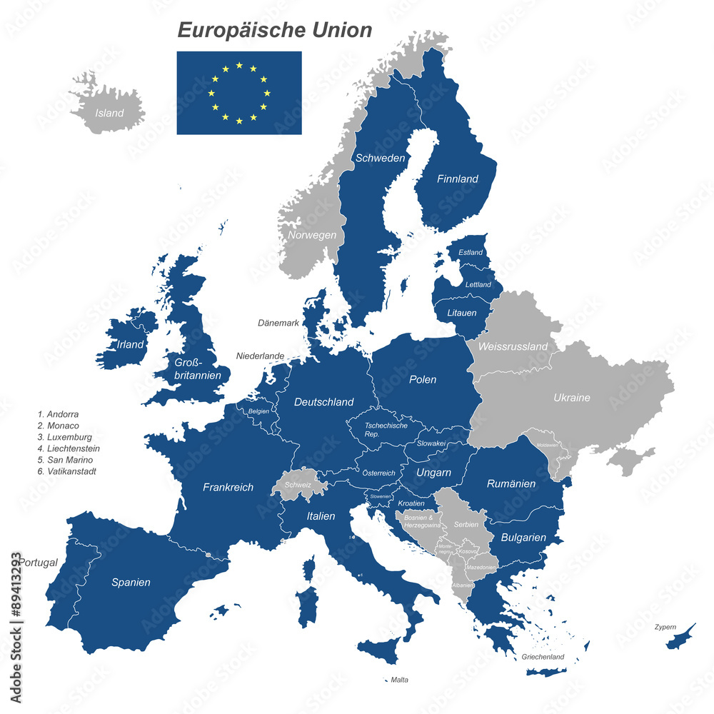 Naklejka premium Unia Europejska - wektor (DE)