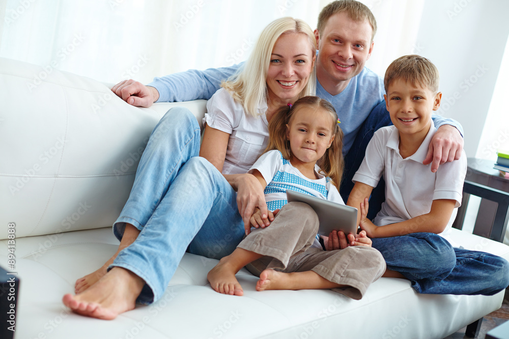 Happy family at home Happy family at home