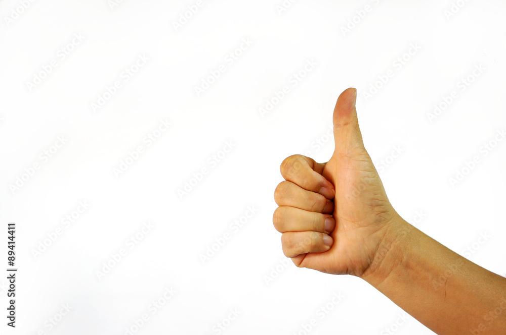 A Thumbs Up gesture isolated on white background