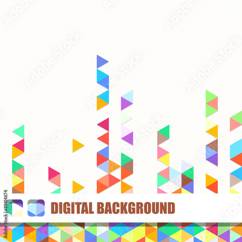 Wallpaper Mural Vector background of different color triangles Torontodigital.ca