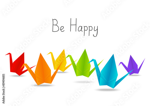 Paper origami cranes for Your design