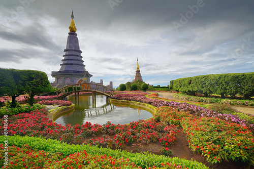 Pagoda Doi Inthanon National Park in Chaingmai  Thailand