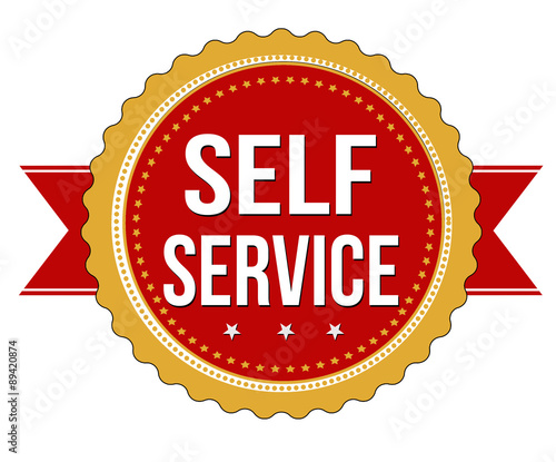 Self service label or stamp