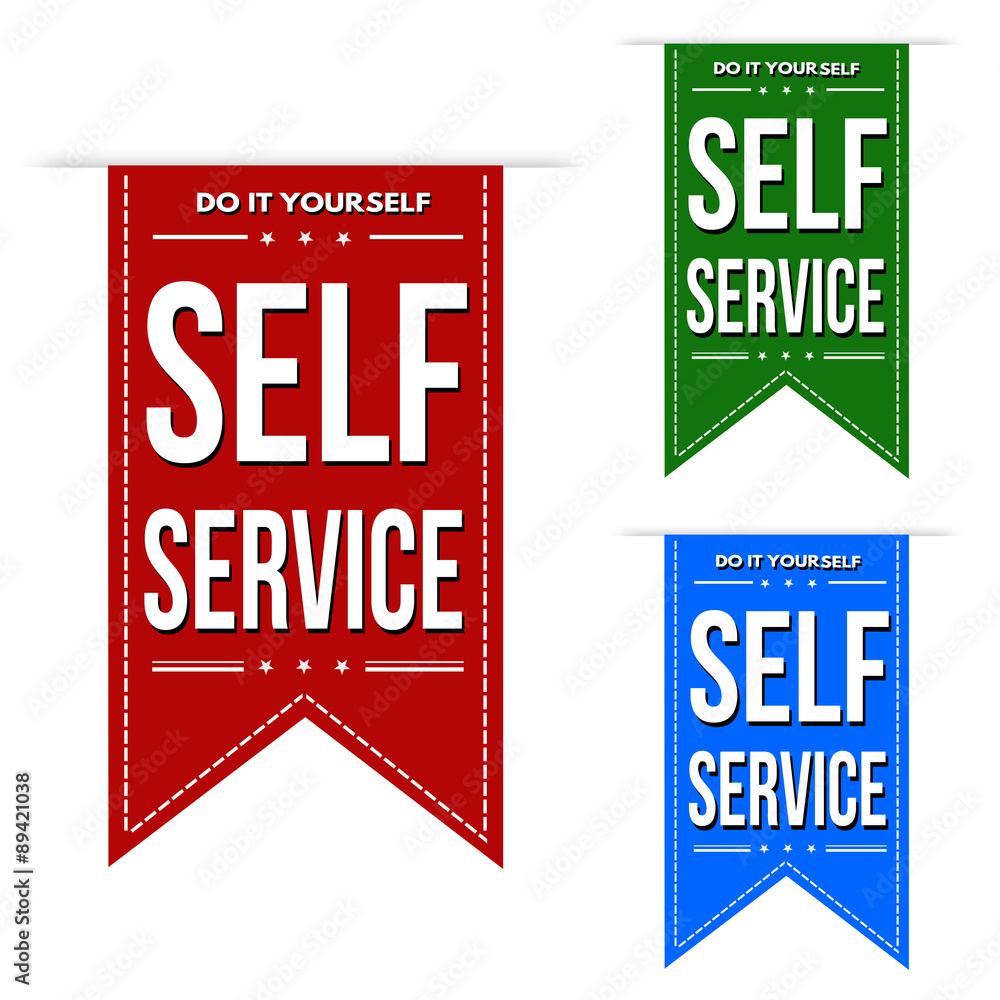 Self service set banner design Stock Vector Adobe Stock