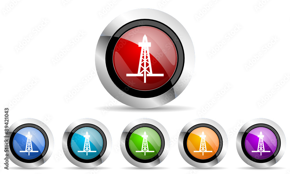 drilling vector icons set modern design with shadow on white background drilling vector icons set modern design with shadow on white background