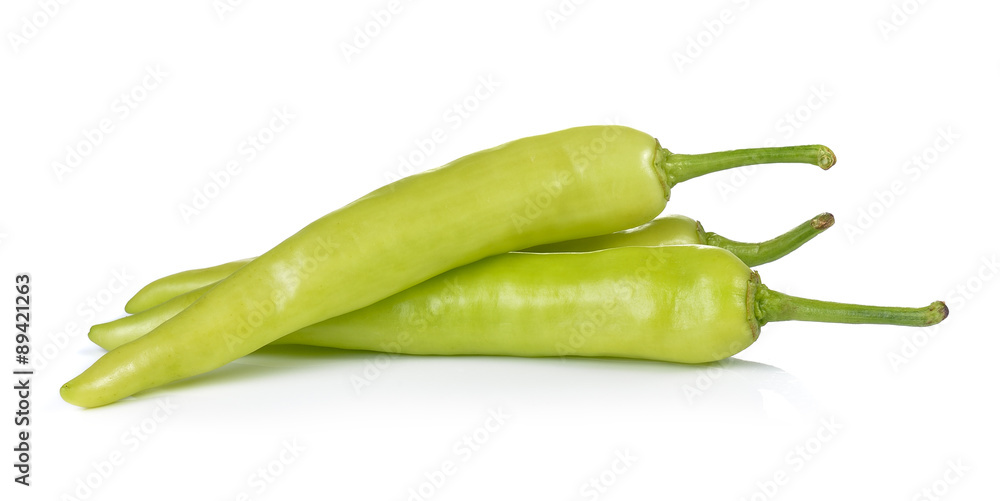 Green peppers isolated on white background Green peppers isolated on white background