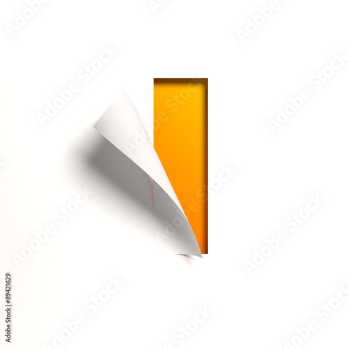 Free Download Curl paper font letter I - GFXLoad