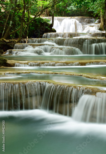 Fototapeta Naklejka Na Ścianę i Meble -  Water fall in tropical deep forest