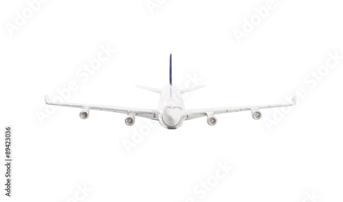 White airplane isolated
