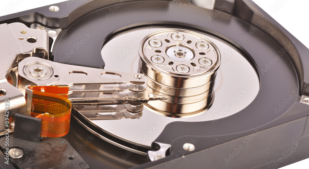 Hard drive close up