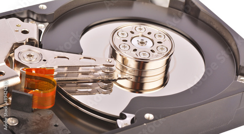 Hard drive close up