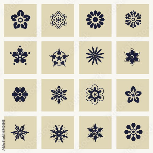 Vector Illustration with flowers symbol.