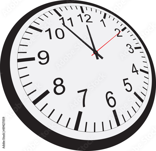 Clock isolated on white background