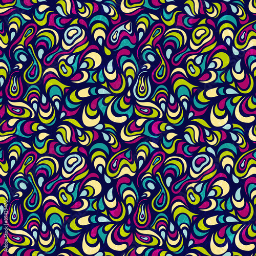 Seamless psychedelic print. Endless background.