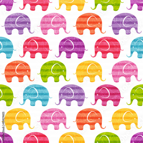 Photography Vector seamless pattern with funny  elephants