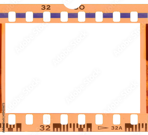 Grunge 35mm Negative Film Frame with Dust and Scratches photo