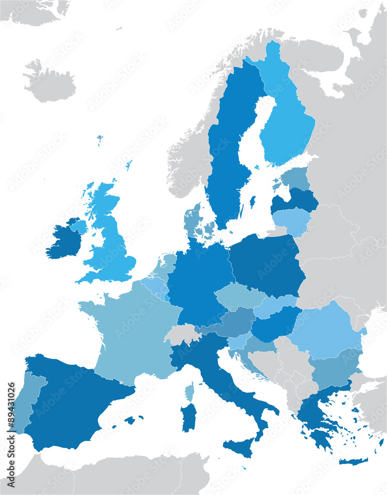 Obraz premium blue European Union map