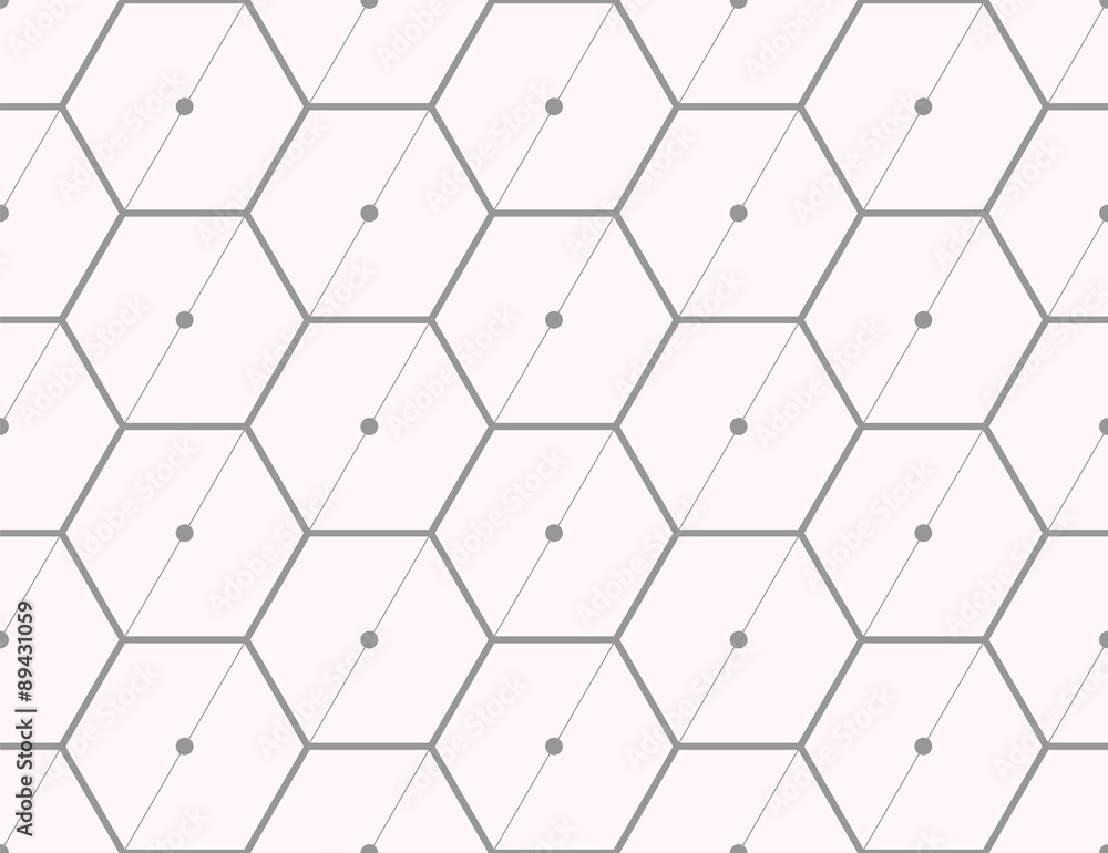 Seamless pattern of the hexagonal net