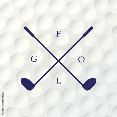 Emblems golf clubs. Retro label design. Realistic rendition of g