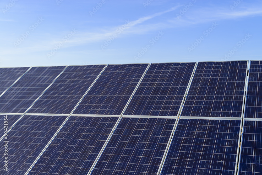 Solar panel produces green, environmentally friendly energy from Solar panel produces green, environmentally friendly energy from