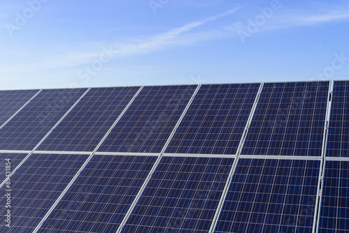 Solar panel produces green, environmentally friendly energy from